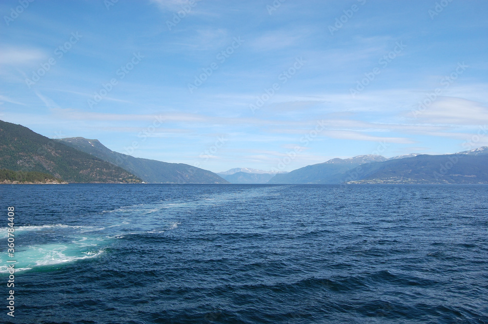 Sognefjord, Norway, Scandinavia. View from the board of Flam - Bergen ferry Sognefjord, Norway, Scandinavia. View from the board of Flam - Bergen ferry