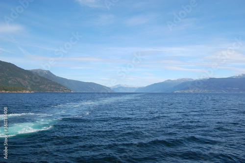 Sognefjord, Norway, Scandinavia. View from the board of Flam - Bergen ferry © Sergey Kamshylin