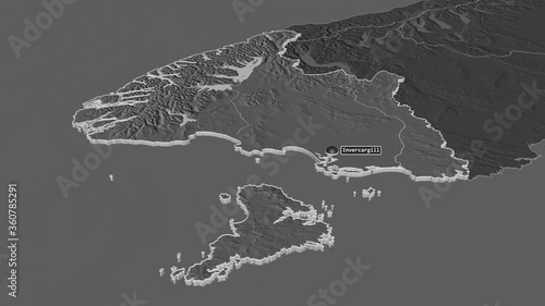 Southland, New Zealand - extruded with capital. Bilevel