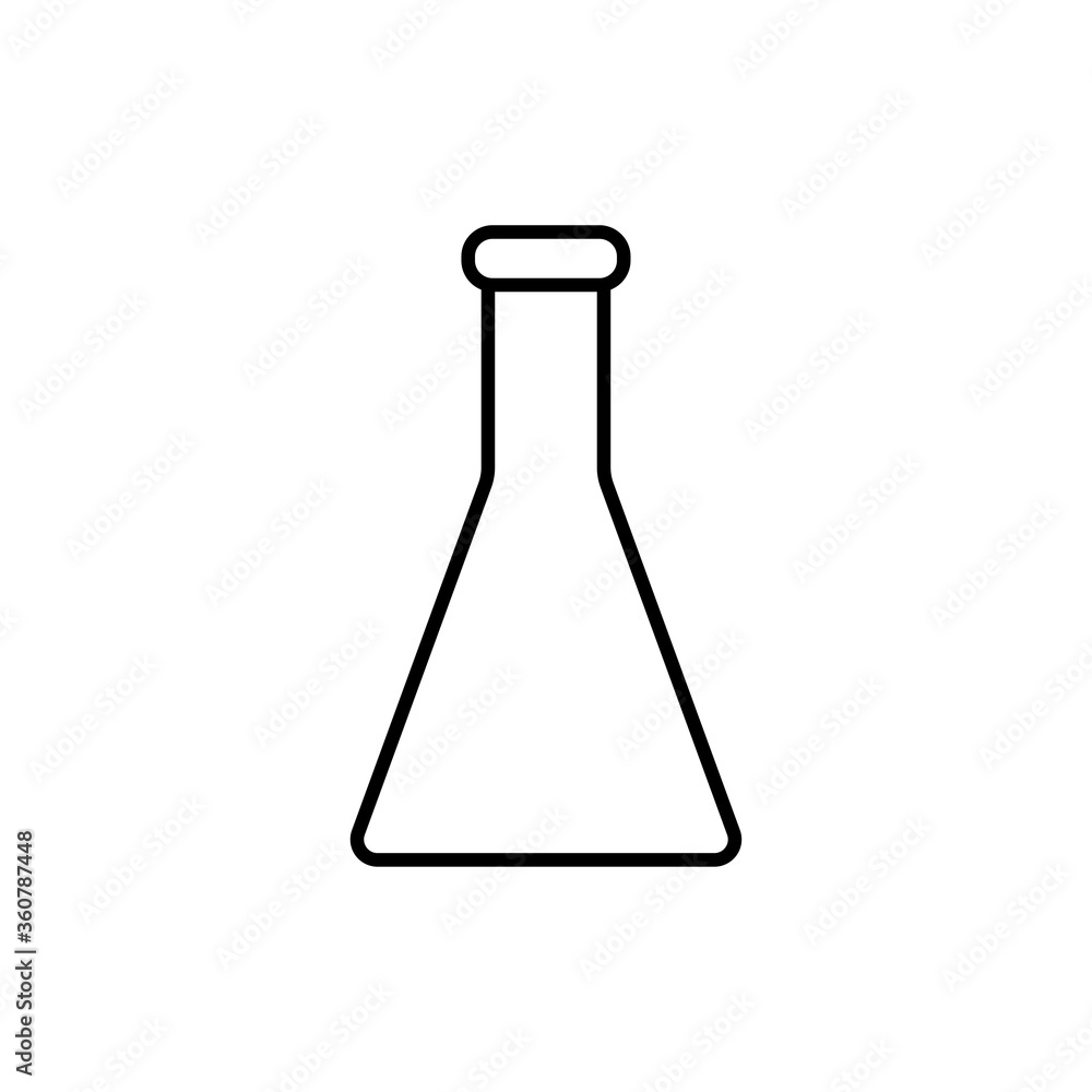 Scientific bottle line icon Scientific bottle line icon