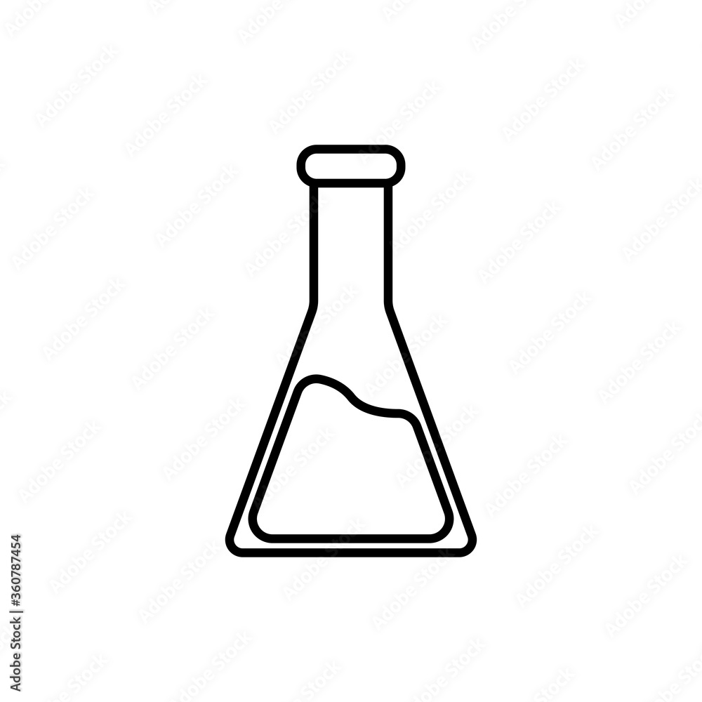 Scientific bottle line icon Scientific bottle line icon