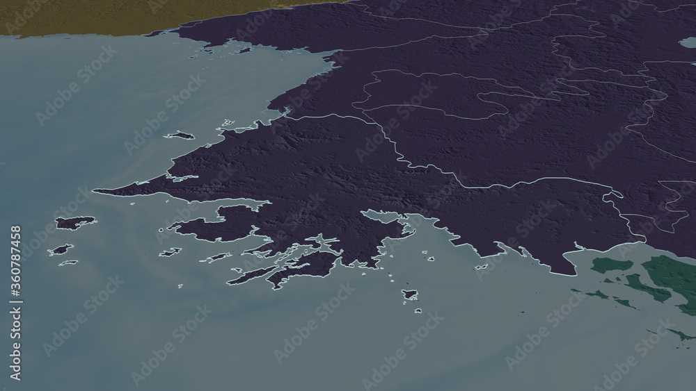 Hwanghae-namdo, North Korea - outlined. Administrative Hwanghae-namdo, North Korea - outlined. Administrative