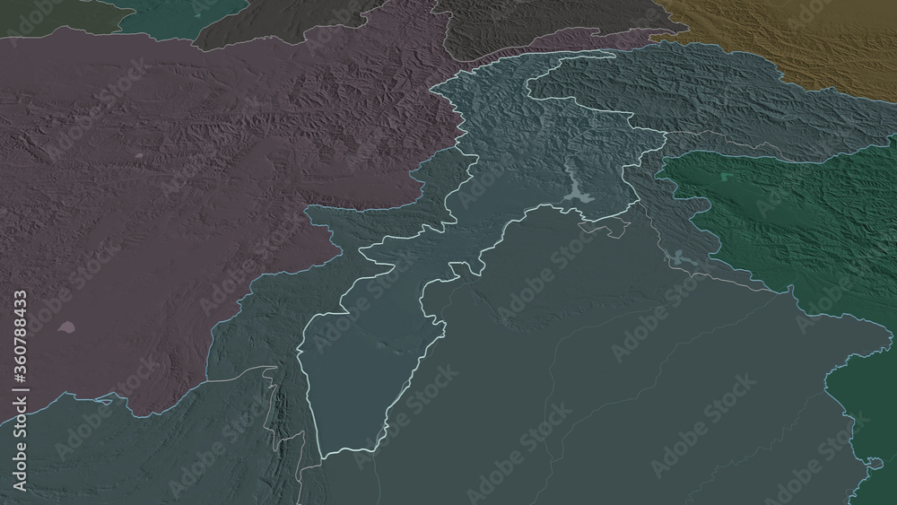 N.W.F.P., Pakistan - outlined. Administrative N.W.F.P., Pakistan - outlined. Administrative