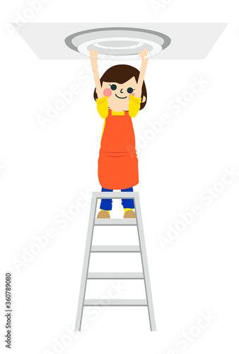 家事をする女性