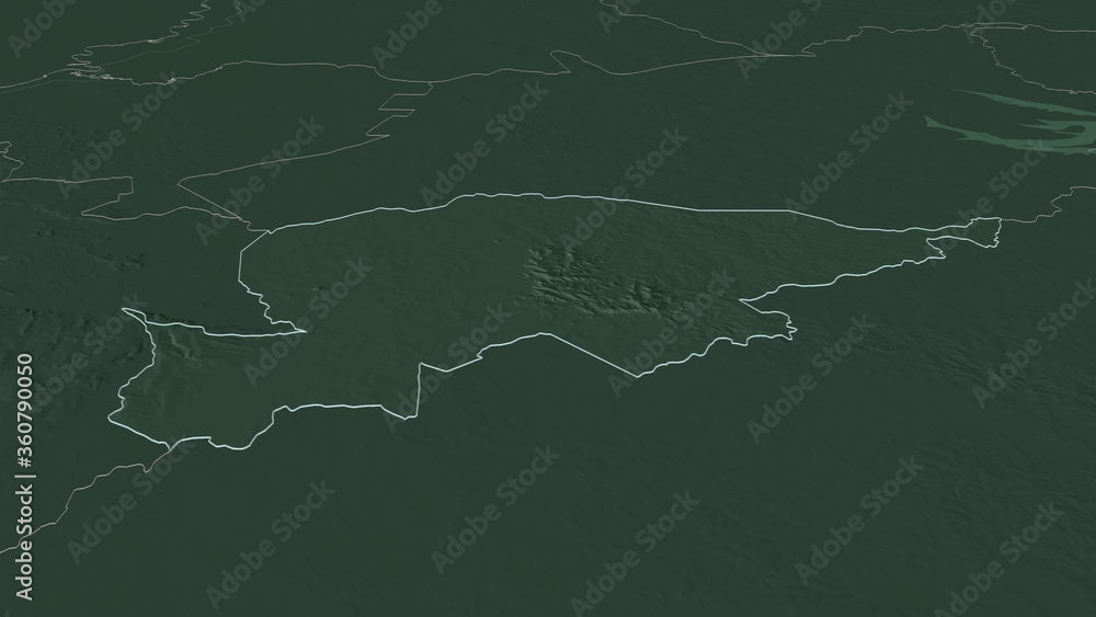 Guairá, Paraguay - outlined. Administrative Guairá, Paraguay - outlined. Administrative