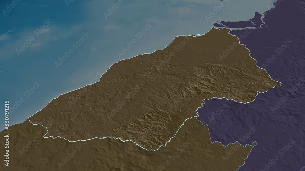 Tumbes, Peru - outlined. Administrative Tumbes, Peru - outlined. Administrative
