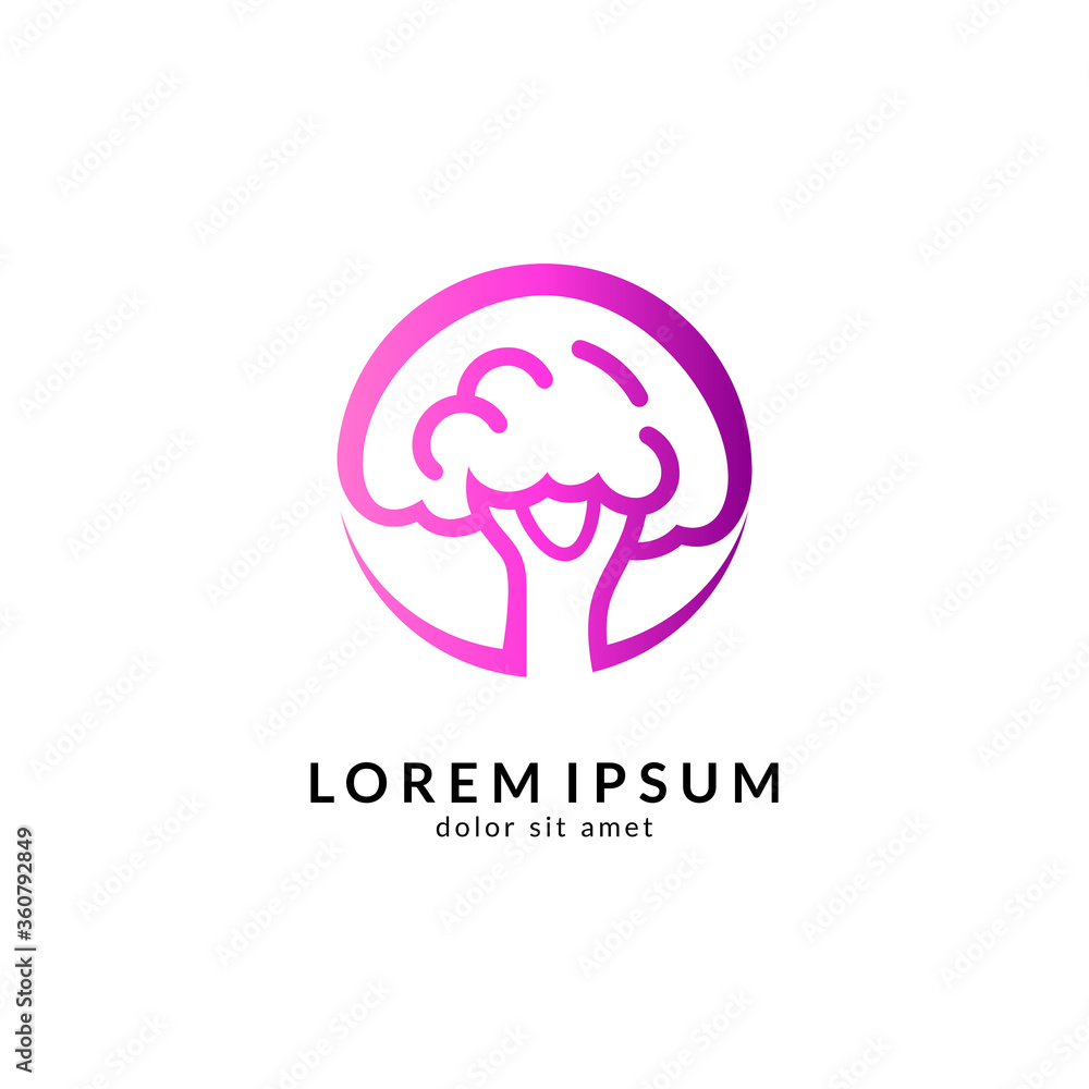 Tree logo design, green nature, environmental logo, growth symbol, family trees, financial icon, vector illustration Tree logo design, green nature, environmental logo, growth symbol, family trees, financial icon, vector illustration