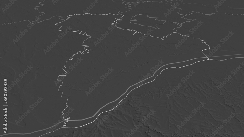 Giurgiu, Romania - outlined. Bilevel Giurgiu, Romania - outlined. Bilevel