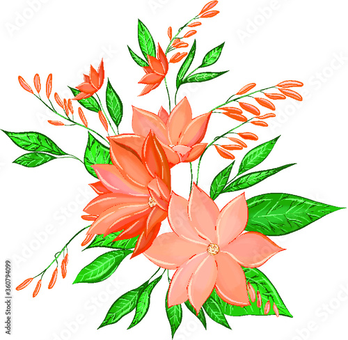 bouquet of orange flowers