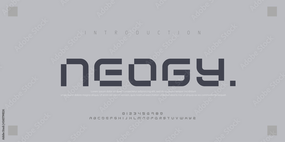 © geengraphy - Abstract modern urban alphabet fonts. Typography sport, simple, technology, fashion, digital, future creative logo font. vector illustration © geengraphy - Abstract modern urban alphabet fonts. Typography sport, simple, technology, fashion, digital, future creative logo font. vector illustration