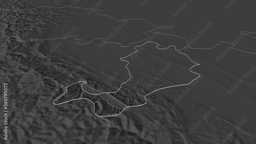 Ingush, Russia - outlined. Bilevel Ingush, Russia - outlined. Bilevel