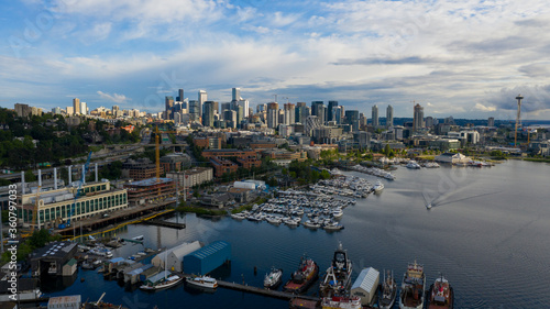 Queen Anne Hill Seattle Washington Downtown City Skyline Lake Union