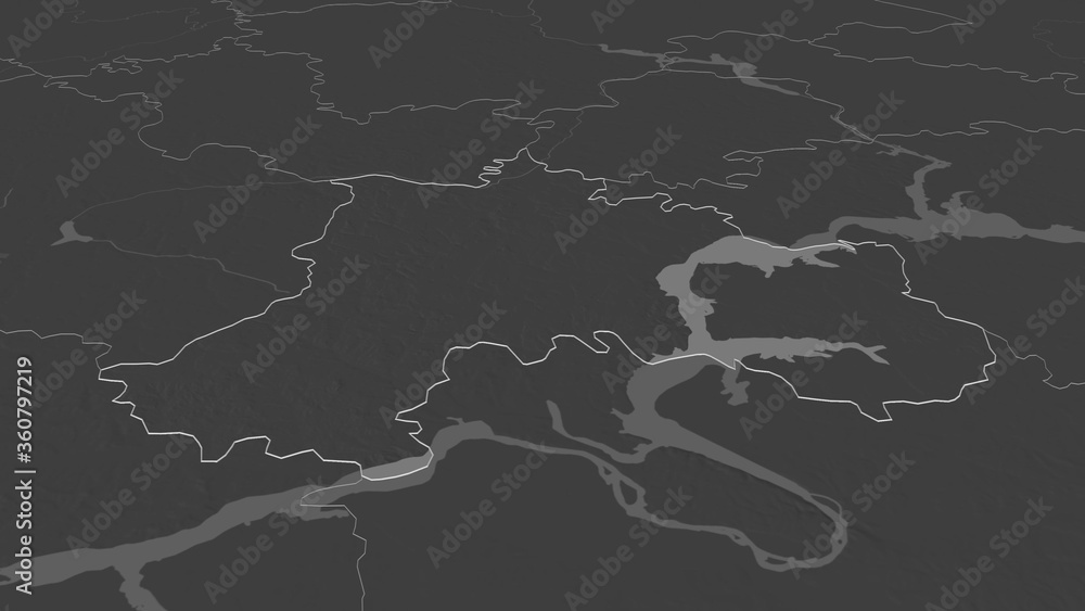 Ul'yanovsk, Russia - outlined. Bilevel Ul'yanovsk, Russia - outlined. Bilevel