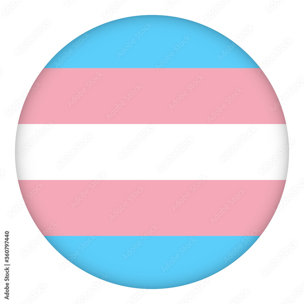 Flag transgender round icon, round badge or button. Template design, vector illustration. Love wins. Transgender logo symbol sticker in rainbow colors. Pride collection, accessory kit. Flag transgender round icon, round badge or button. Template design, vector illustration. Love wins. Transgender logo symbol sticker in rainbow colors. Pride collection, accessory kit.