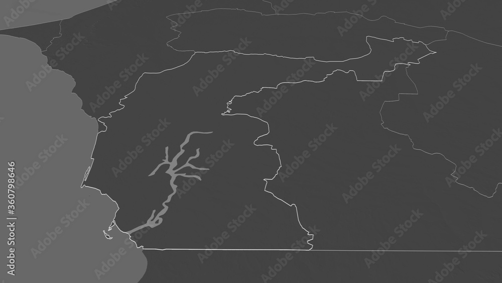 Fatick, Senegal - outlined. Bilevel Fatick, Senegal - outlined. Bilevel