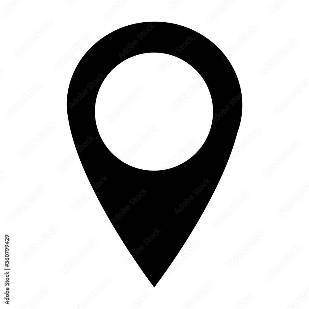 Location icon, map pointer symbol isolated on white background. Vector web button Location icon, map pointer symbol isolated on white background. Vector web button