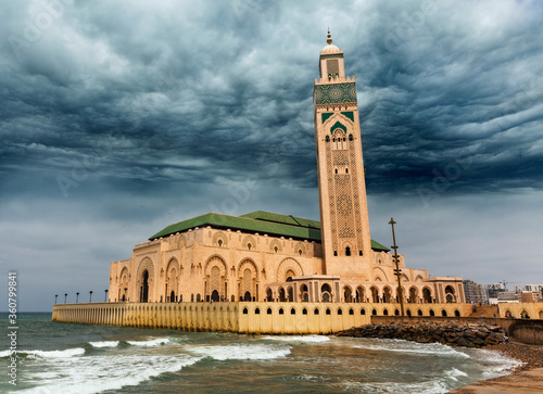 The Hassan II Mosque in Casablanca, Morocco