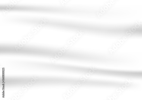 Abstract white gray curve background.Vector cloth smooth waves.