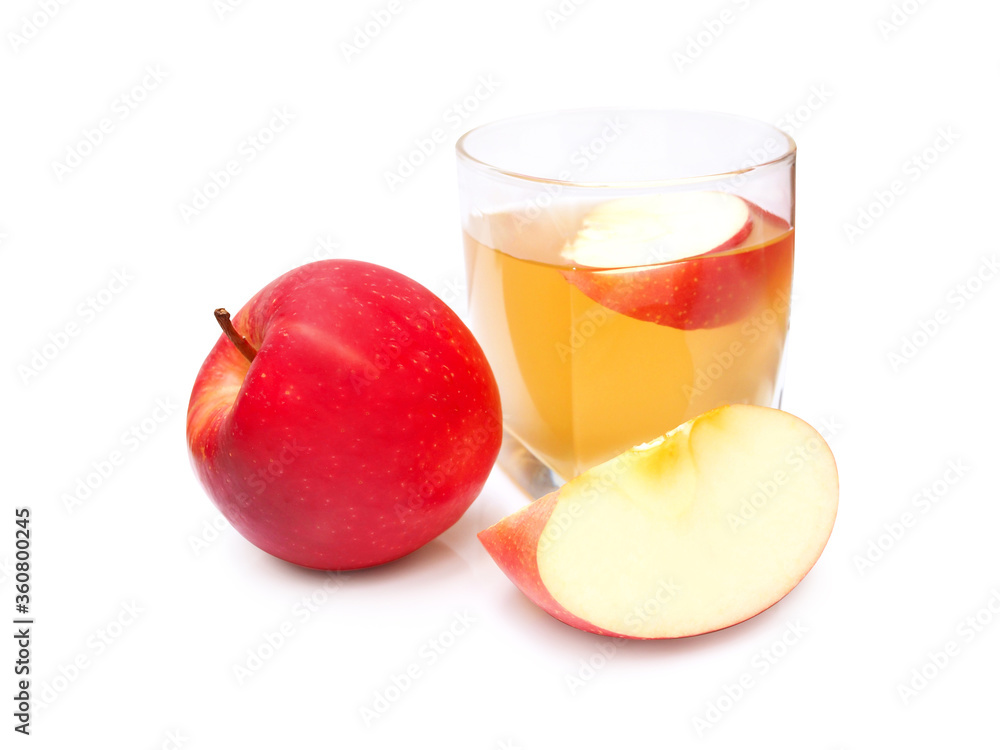 Apple cider vinegar isolated on white background.
Apple cider vinegar isolated on white background.