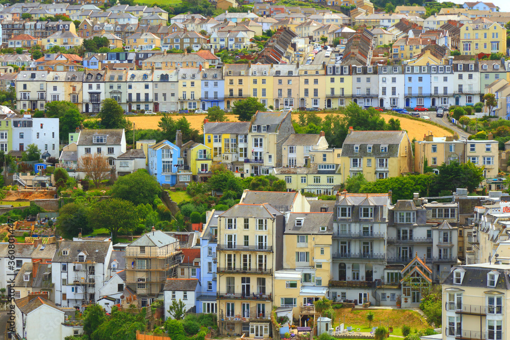 Panoramic view of seaside town of Ilfracombe