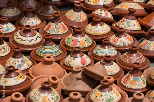 clay pots on the street