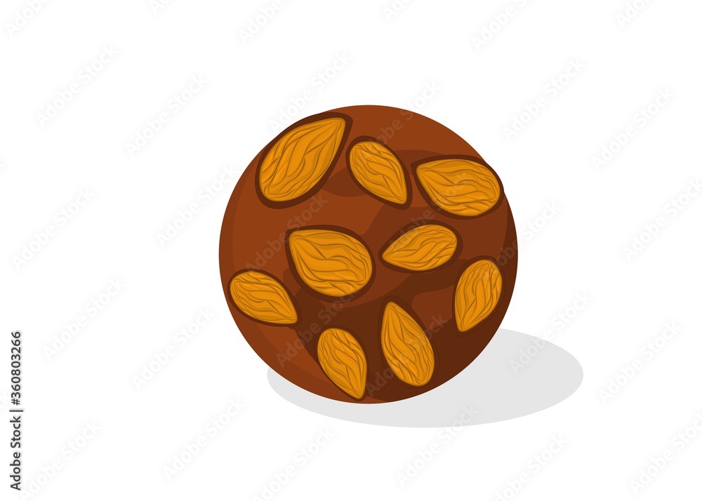 Fototapeta premium Dry fruit,Mewa laddu Indian Sweets or Mithai Food Vector