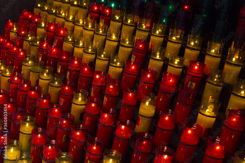 candles in a church