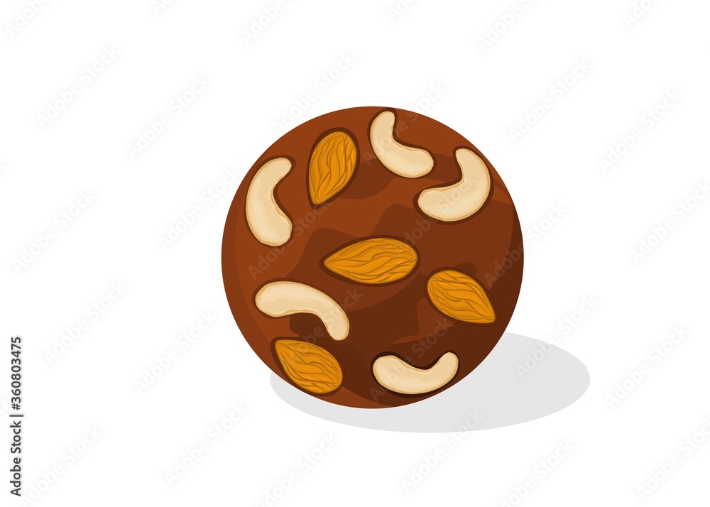 Dry fruit,Mewa laddu Indian Sweets or Mithai Food Vector Dry fruit,Mewa laddu Indian Sweets or Mithai Food Vector