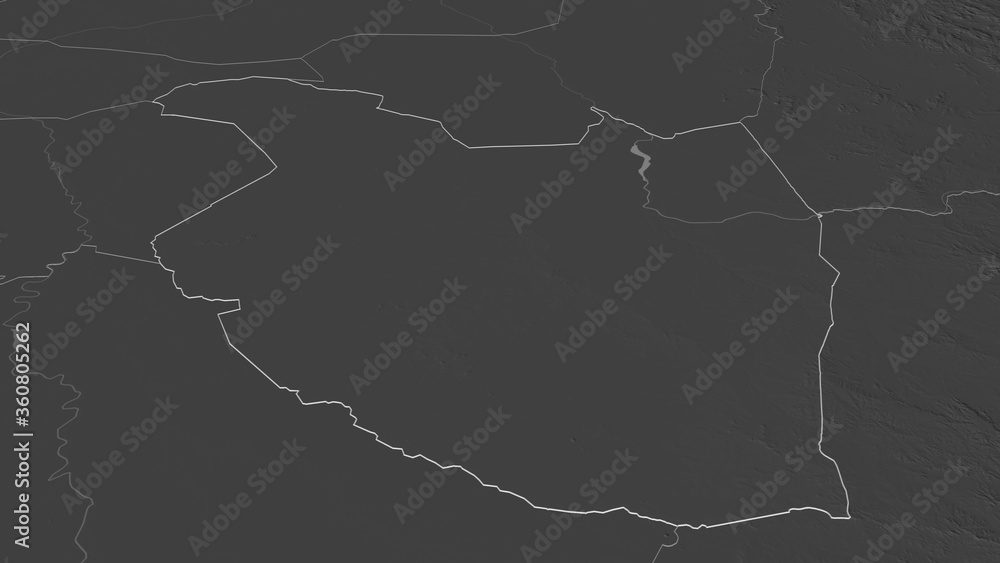 Al Qadarif, Sudan - outlined. Bilevel Al Qadarif, Sudan - outlined. Bilevel