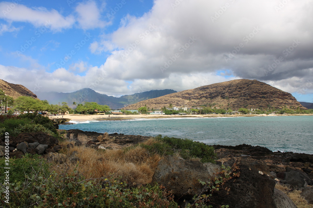 Pokai Bay Beach Oahu Island Hawaii