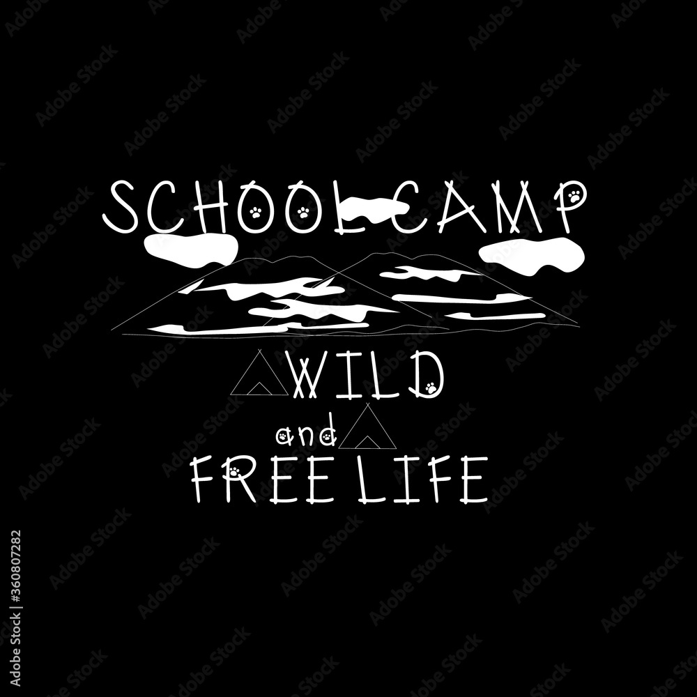 Fototapeta premium landscapes school camp vector illustration