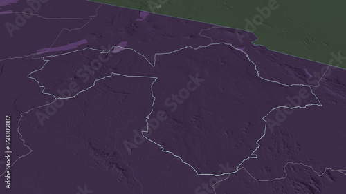 Manyara, Tanzania - outlined. Administrative