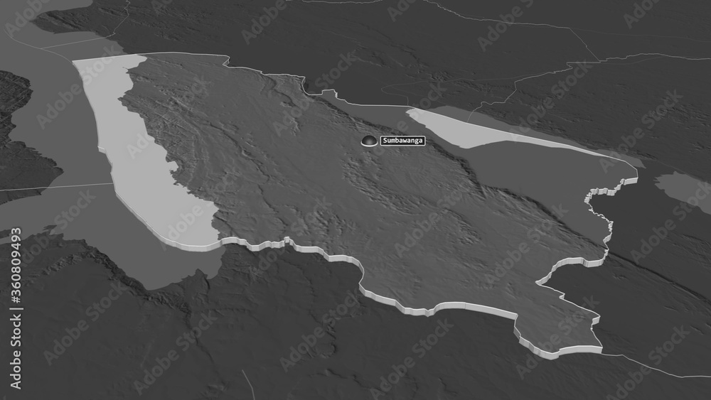 Rukwa, Tanzania - extruded with capital. Bilevel Rukwa, Tanzania - extruded with capital. Bilevel