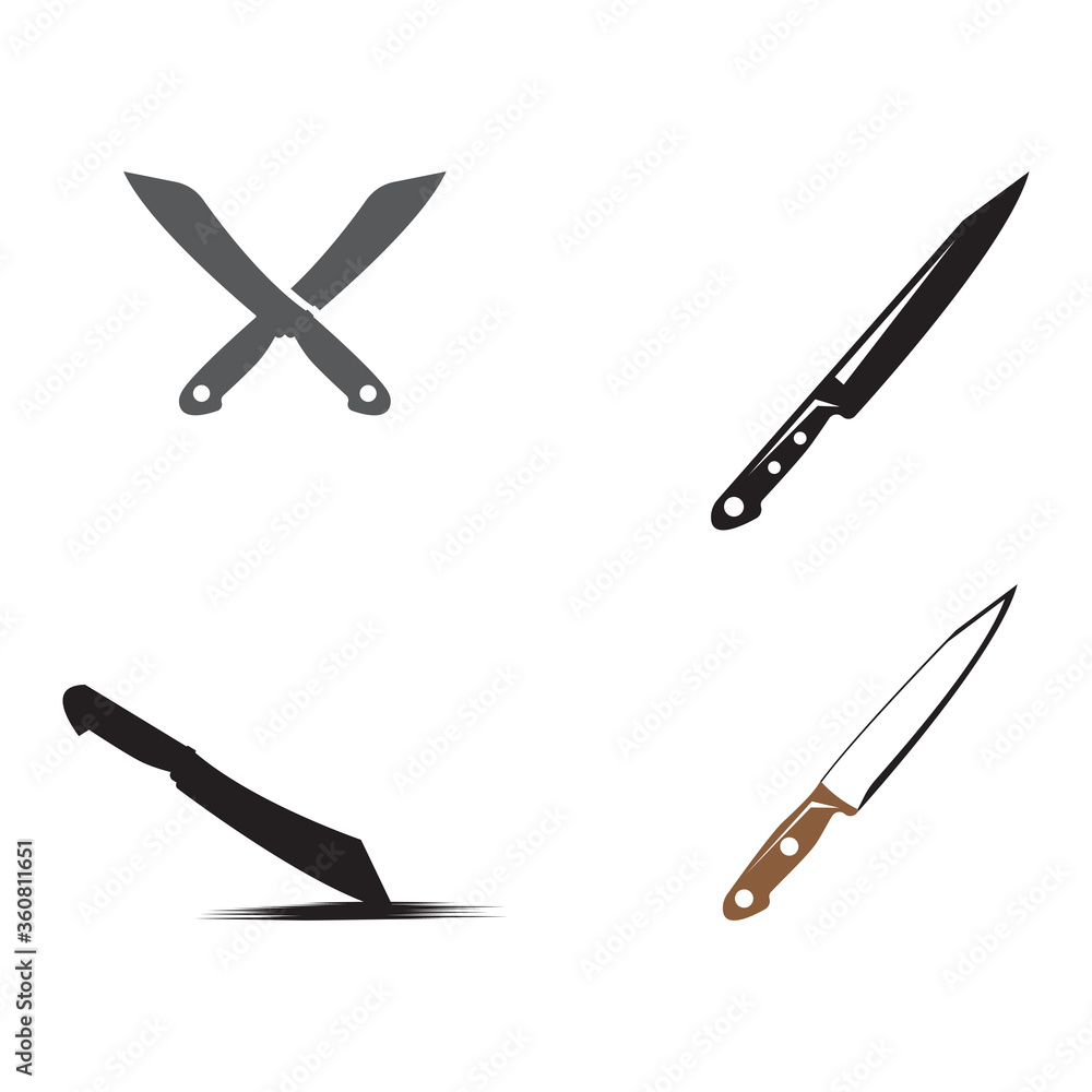 Set Knife icon. Vector logo Set Knife icon. Vector logo