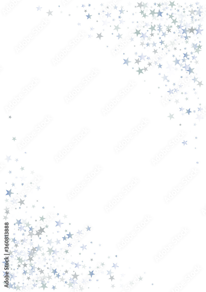 silver stars background, sparkling christmas lights confetti falling isolated on white. magic shining Flying stars glitter cosmic backdrop, sparkle vector border. silver stars background, sparkling christmas lights confetti falling isolated on white. magic shining Flying stars glitter cosmic backdrop, sparkle vector border.