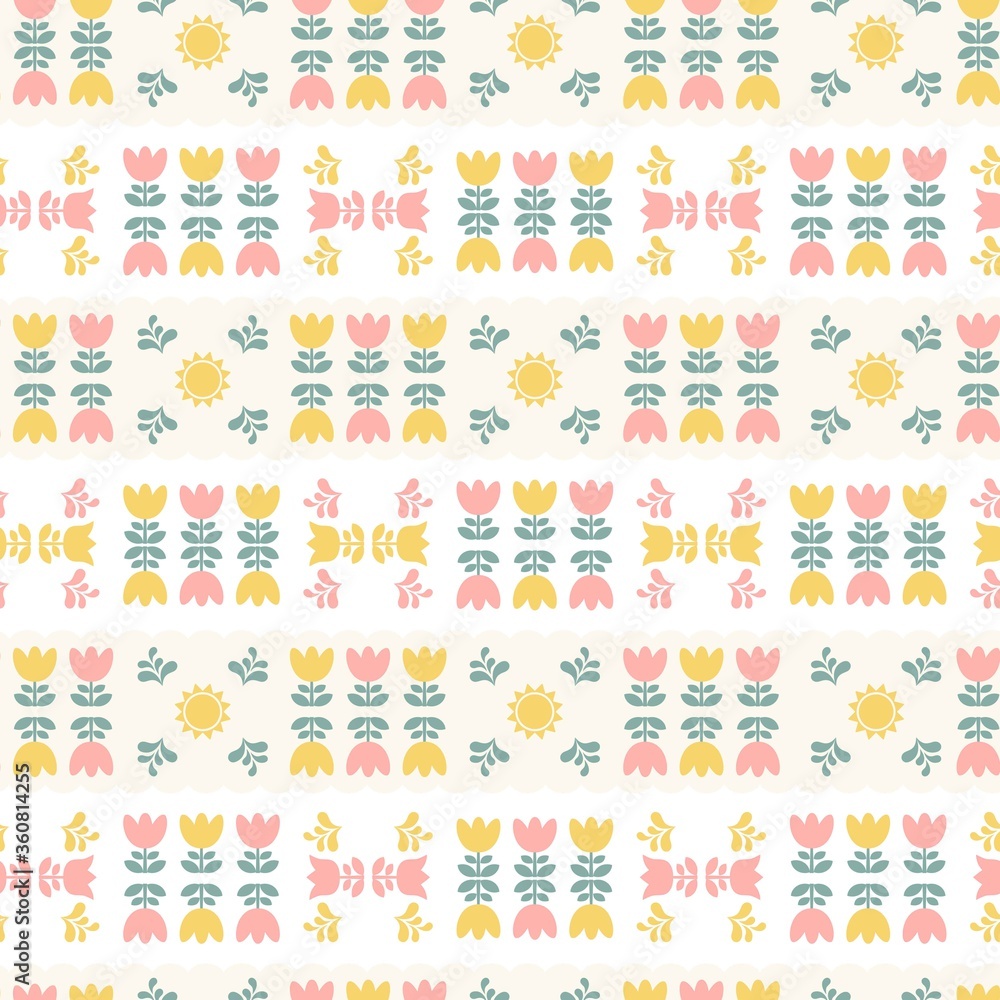 seamless background with cute and colorful flowers cartoon seamless background with cute and colorful flowers cartoon