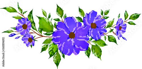 branch of purple flowers