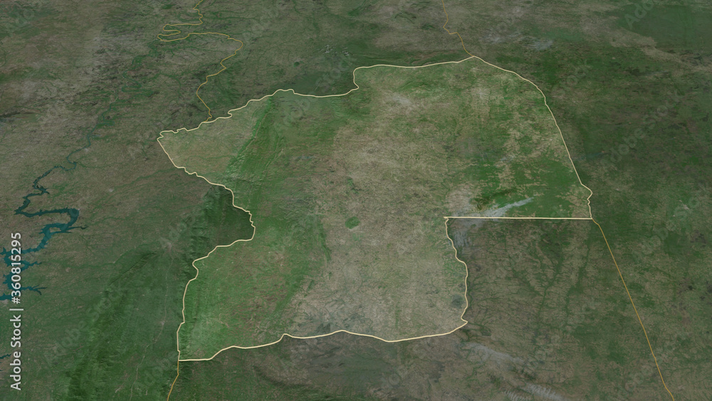 Centre, Togo - outlined. Satellite Centre, Togo - outlined. Satellite