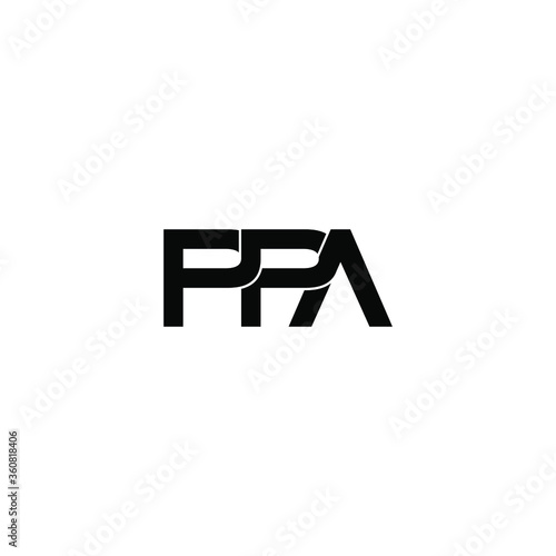 ppa letter original monogram logo design