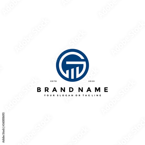 letter G financial logo design concept vector