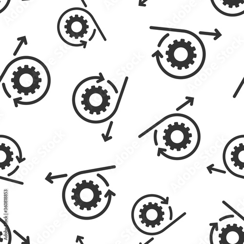 Agile icon in flat style. Flexible vector illustration on white isolated background. Arrow cycle seamless pattern business concept.