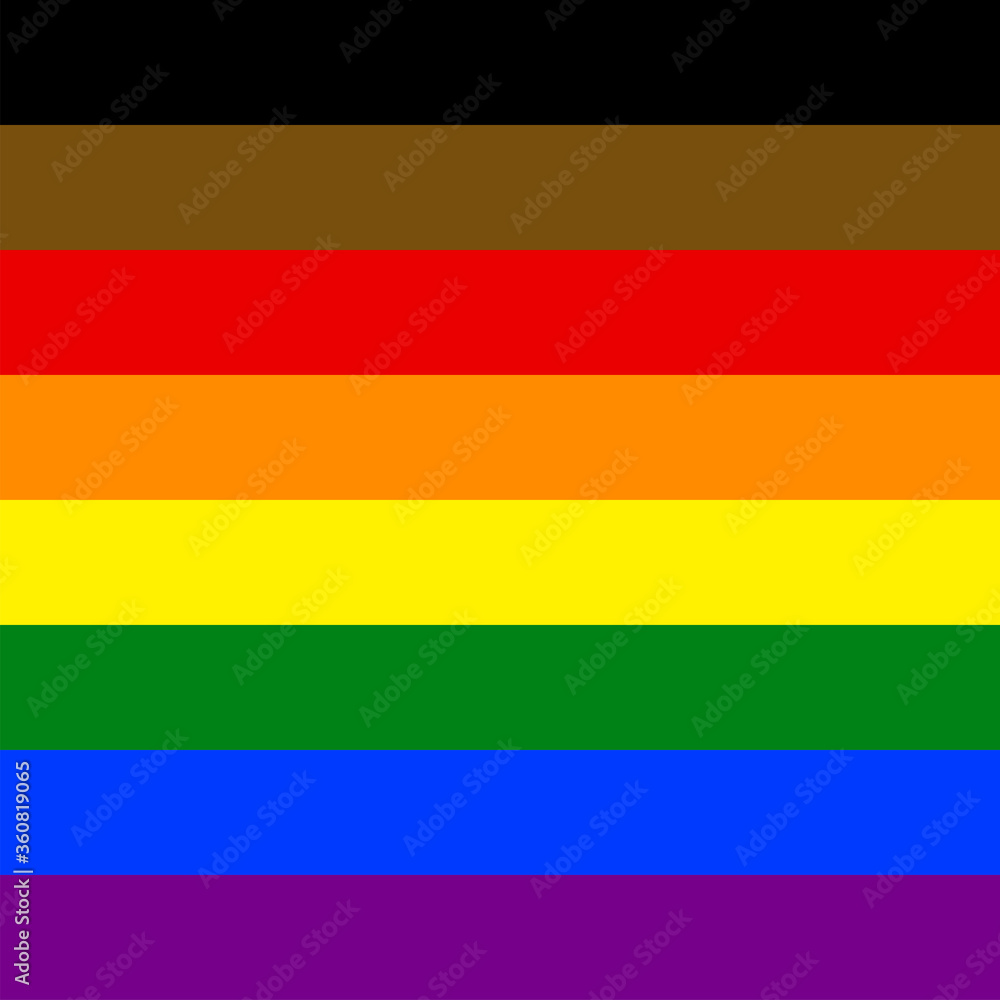 Fototapeta premium Rainbow and racial colors background. Vector Illustration