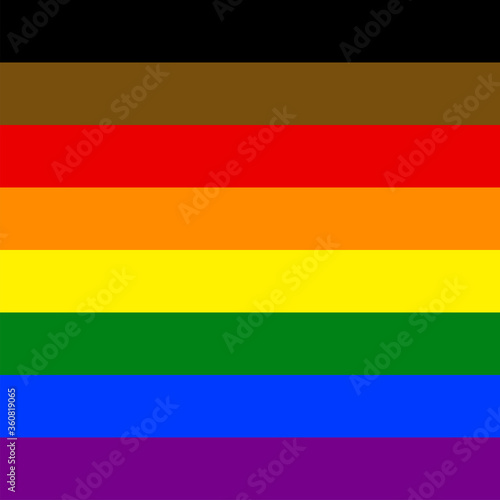 Rainbow and racial colors background. Vector Illustration