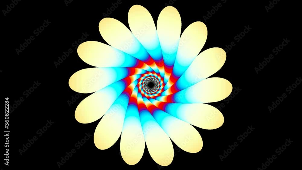 Abstract CGI motion background with expanding/collapsing colored shapes ...