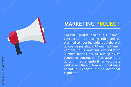 
illustration of a megaphone that emphasizes a company's marketing and advertising