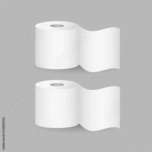 Roll tissue toilet paper. Vector illustration