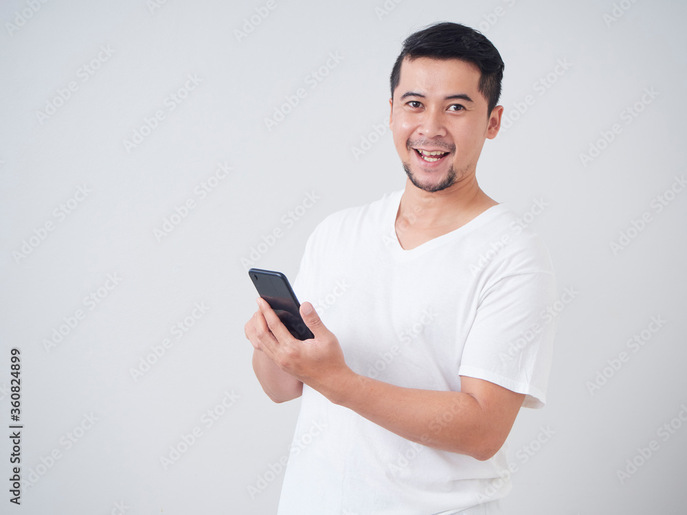 Handsome young man with smartphone. Handsome young man with smartphone.