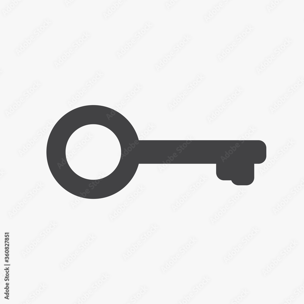 Key sign, icon, symbol. Vector illustration Key sign, icon, symbol. Vector illustration