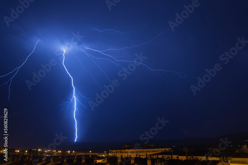 An image of Lightning in the night