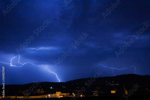 An image of Lightning in the night